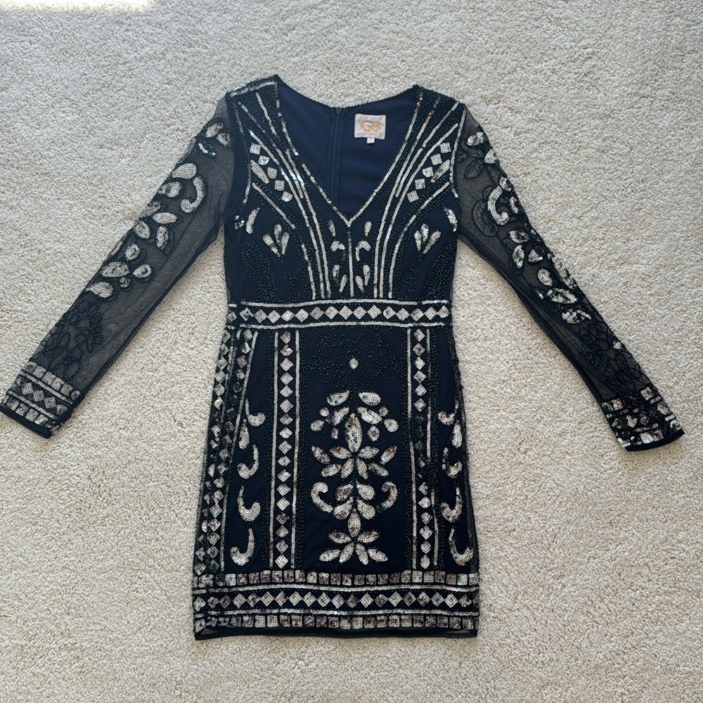 Stunning Beaded Formal Mini Dress